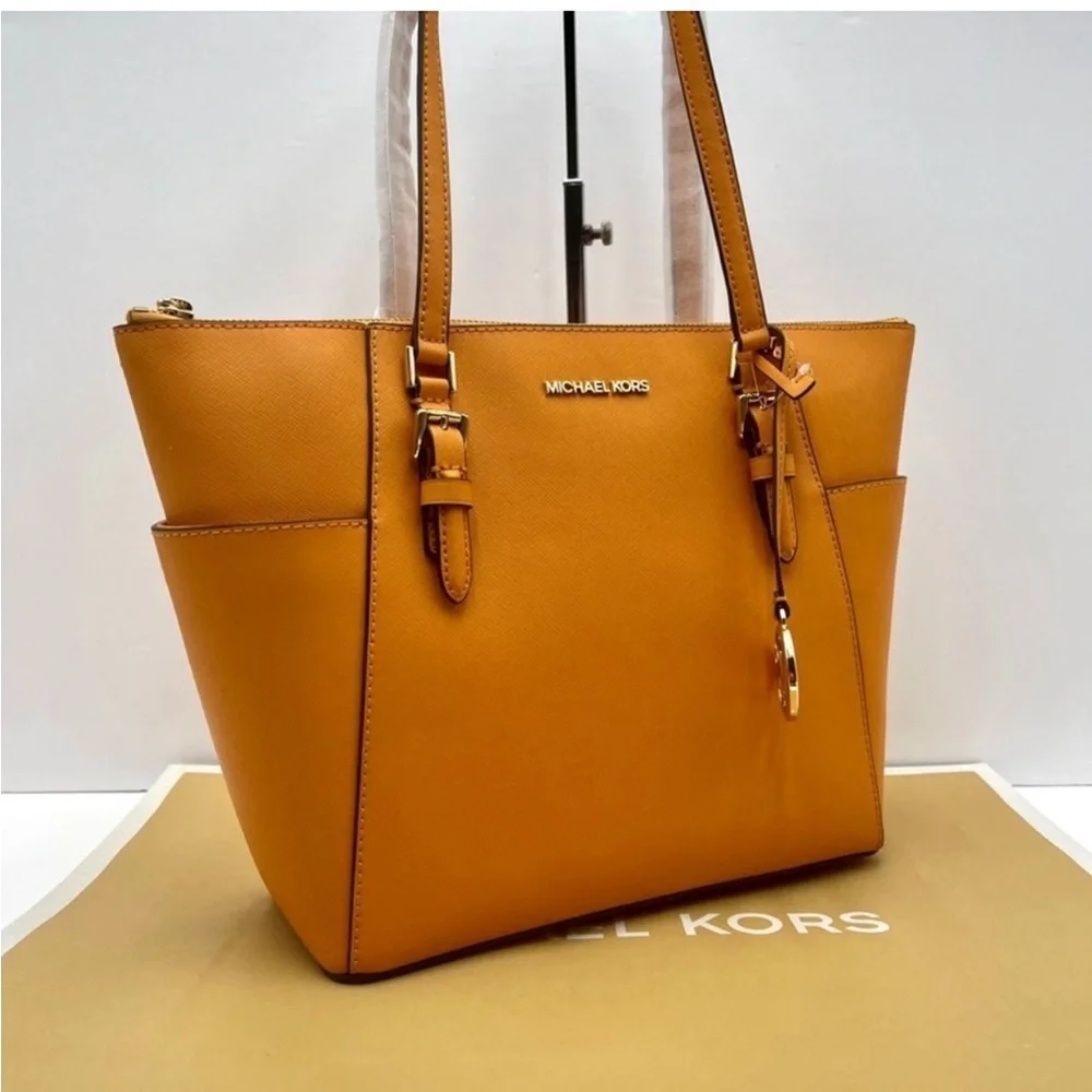 Michael Kors Large Charlotte Tote Bag Cider Color